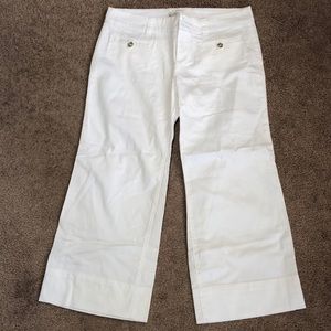 Old navy stretch Capri, white, wide leg size 6